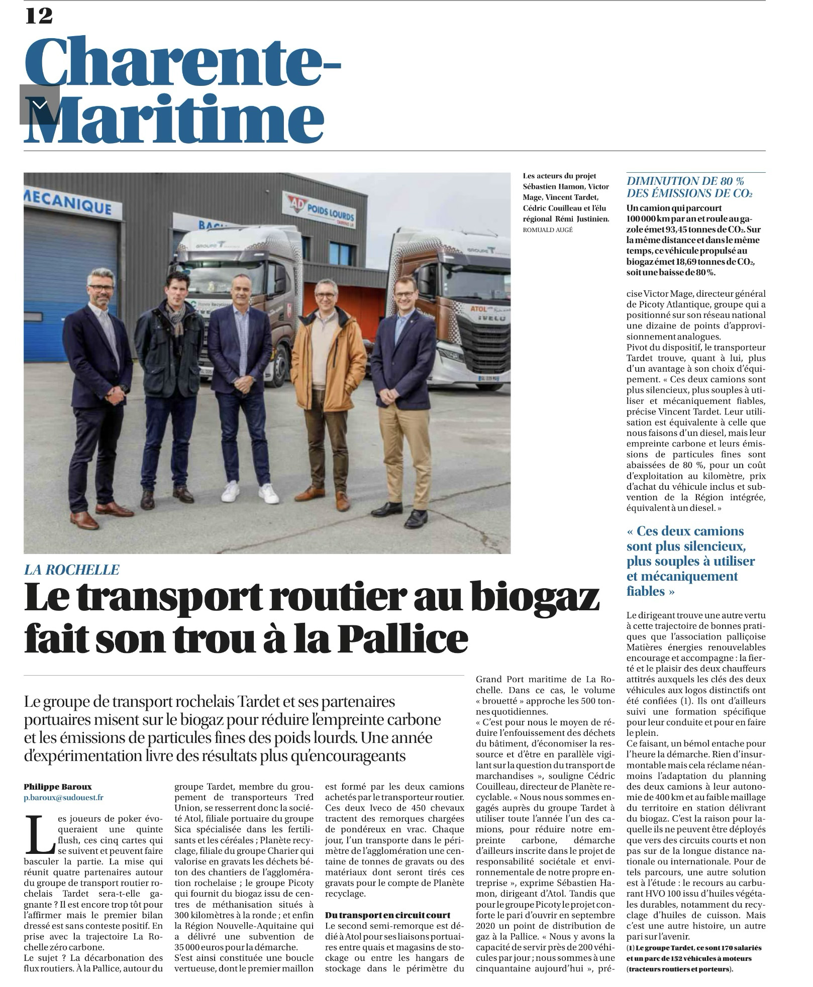 transport routier biogaz